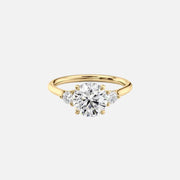 The Lia Round Lab Diamond Ring 14k Yellow Gold 001