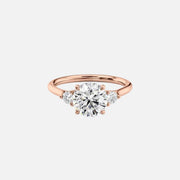  The Lia Round Lab Diamond Ring 18k Rose Gold 001