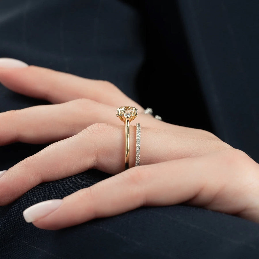  The Lia Round Lab Diamond Ring 18k Yellow Gold 003