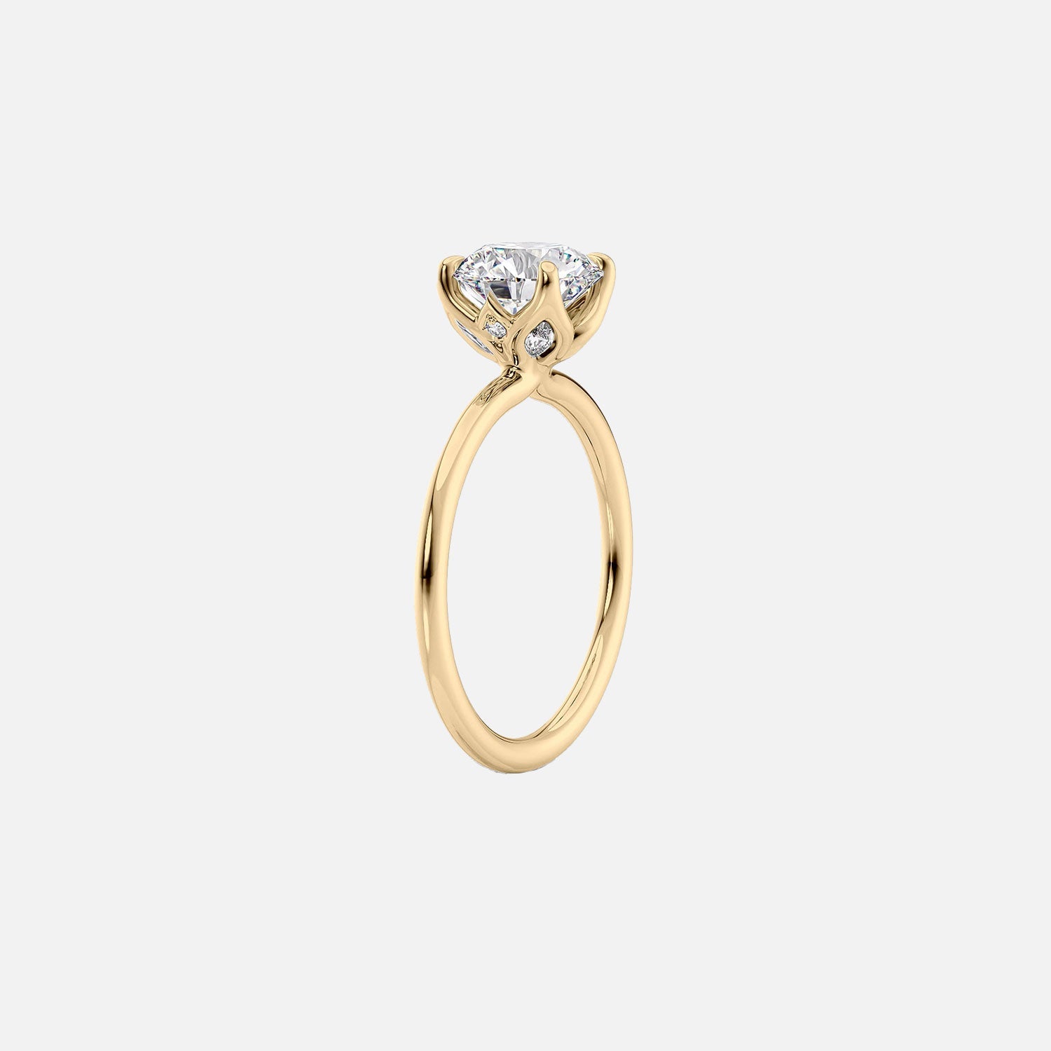  The Lisa Pear Moissanite Ring 14k Yellow Gold 002