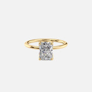  The Lisa Radiant Moissanite Ring 18k Yellow Gold 001