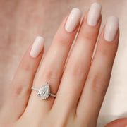  The Mandy Pear Moissanite Ring 14k White Gold 004 Final