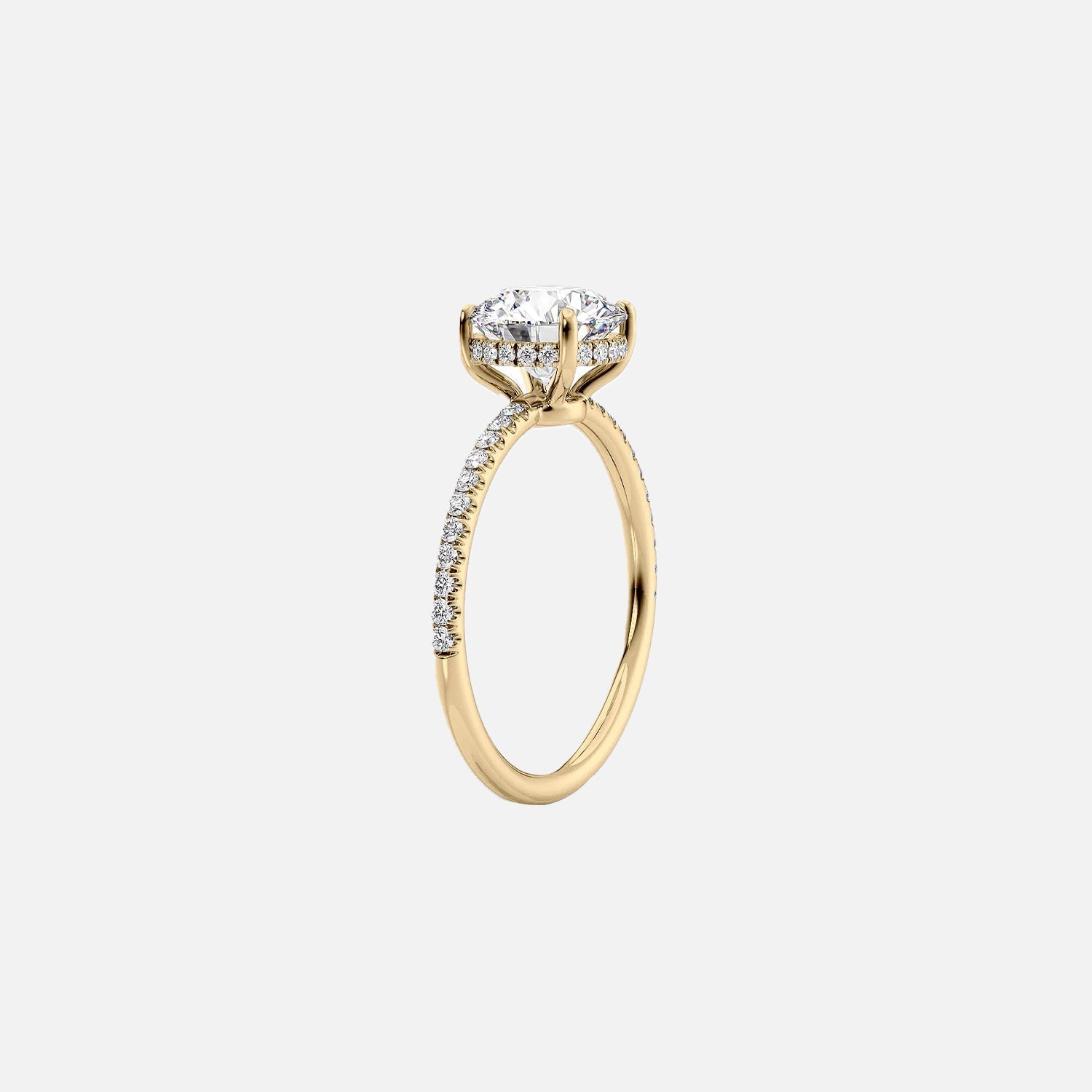  The Mandy Pear Moissanite Ring 14k Yellow Gold 002