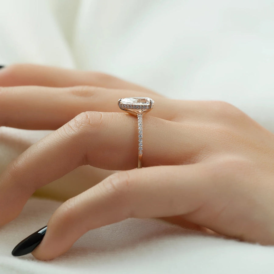  The Mandy Pear Moissanite Ring 18k Rose Gold 004 Final