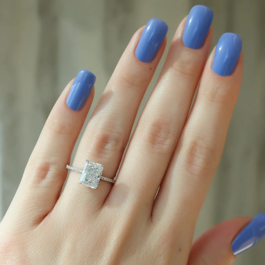  The Mandy Radiant Lab Diamond Ring 18k White Gold 003