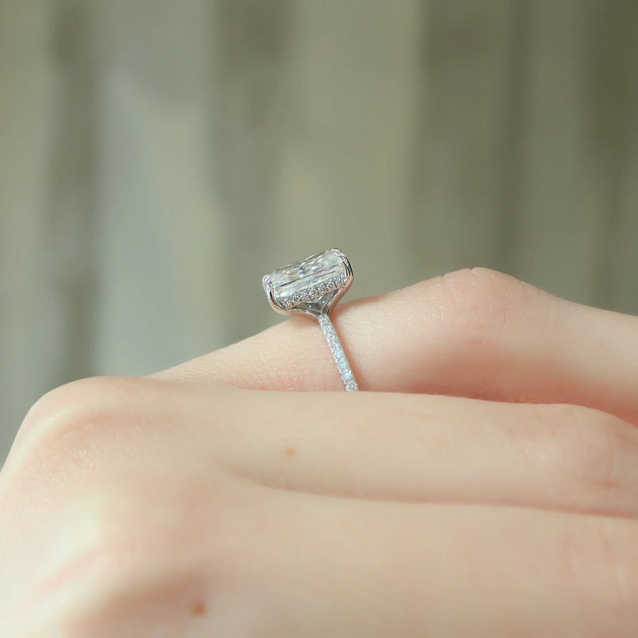  The Mandy Radiant Lab Diamond Ring 18k White Gold 004 Final
