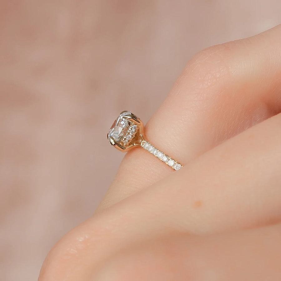  The Mandy Round Moissanite Ring 14k Yellow Gold 004 Final
