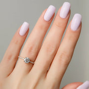  The Mandy Round Moissanite Ring 18k Rose Gold 003