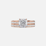  The Marilyn Cushion Moissanite Ring 14k Rose Gold 003