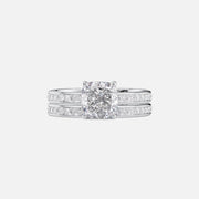 The Marilyn Cushion Moissanite Ring 14k White Gold 003
