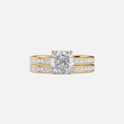  The Marilyn Cushion Moissanite Ring 14k Yellow Gold 003