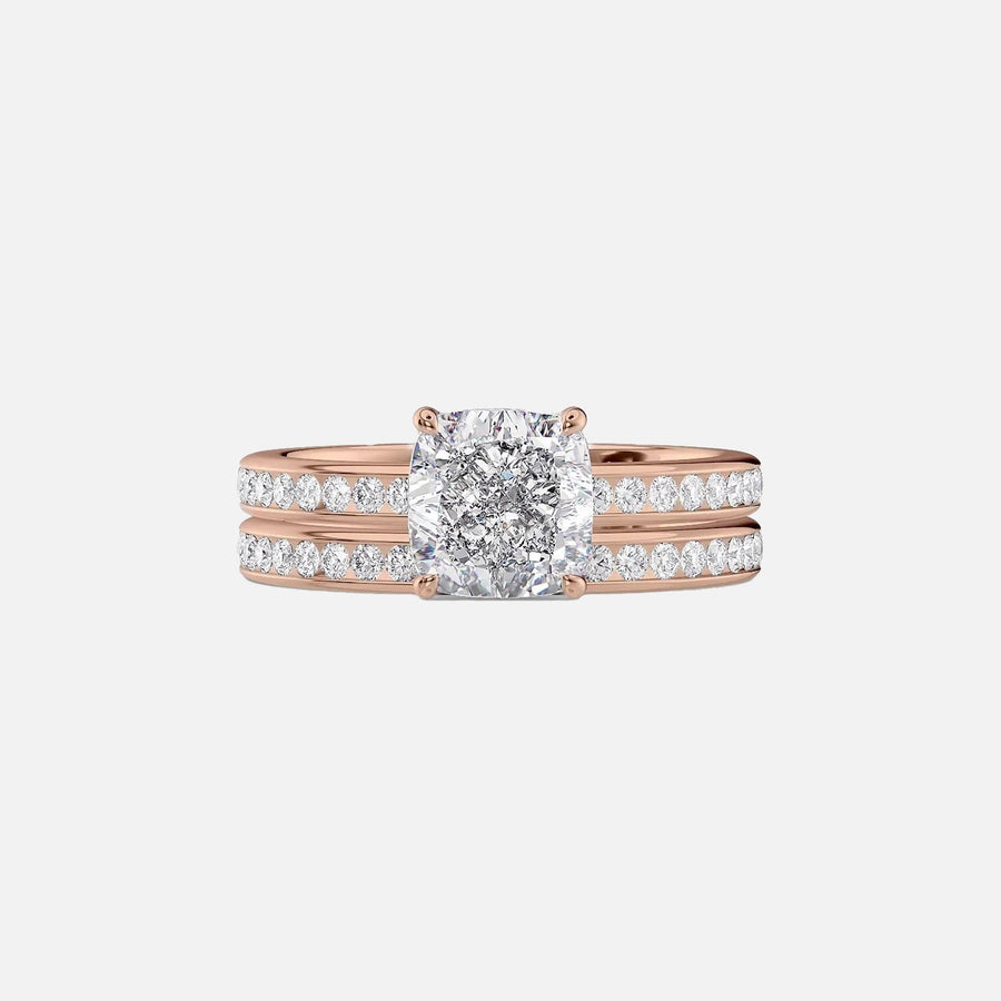  The Marilyn Cushion Moissanite Ring 18k Rose Gold 003