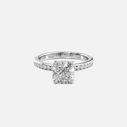  The Marilyn Cushion Moissanite Ring 18k White Gold 001