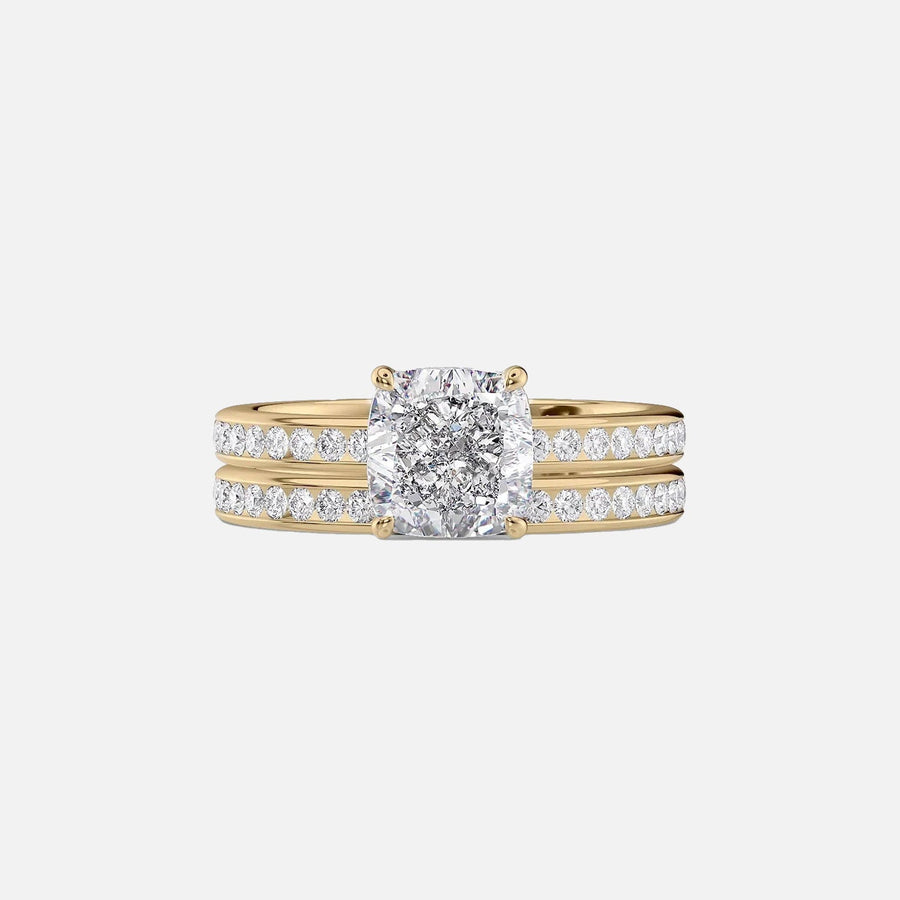  The Marilyn Cushion Moissanite Ring 18k Yellow Gold 003