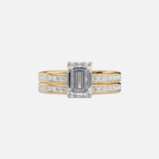  The Marilyn Emerald Moissanite Ring 14k Yellow Gold 003