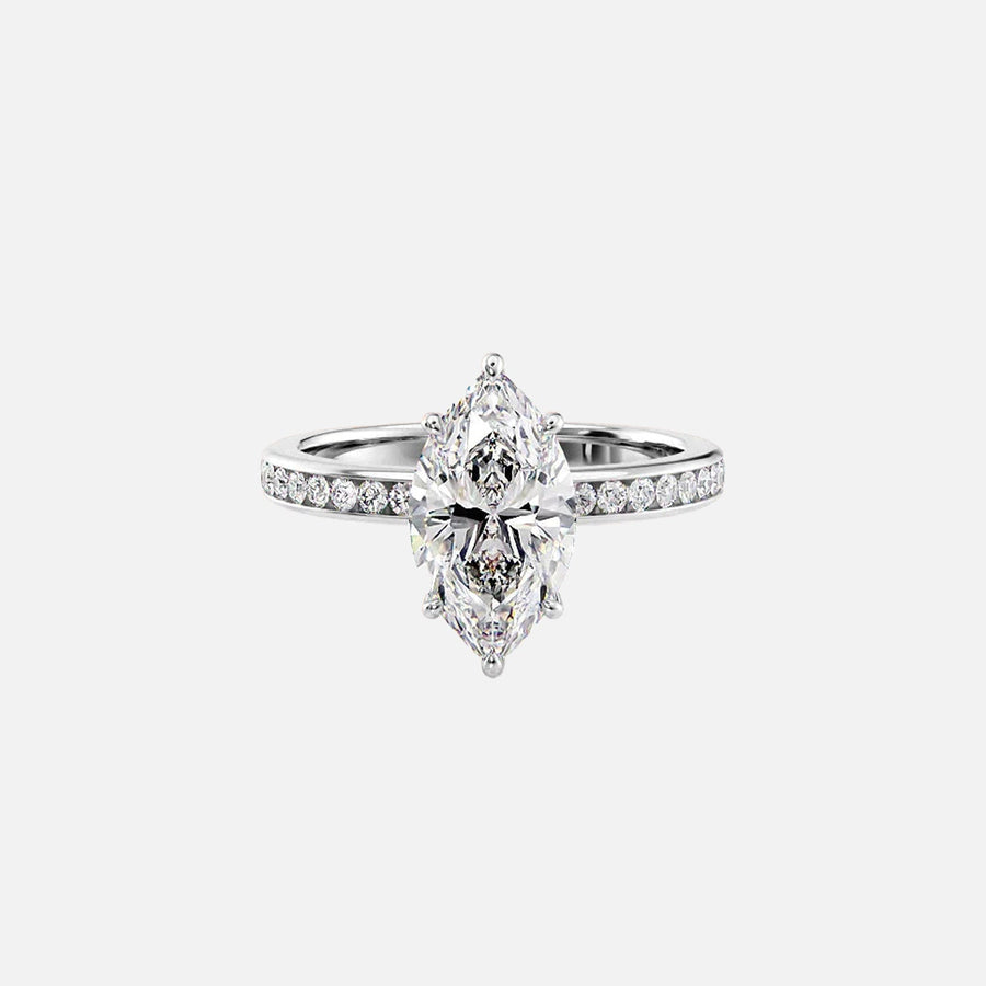  The Marilyn Marquise Lab Diamond Ring 14k White Gold 001