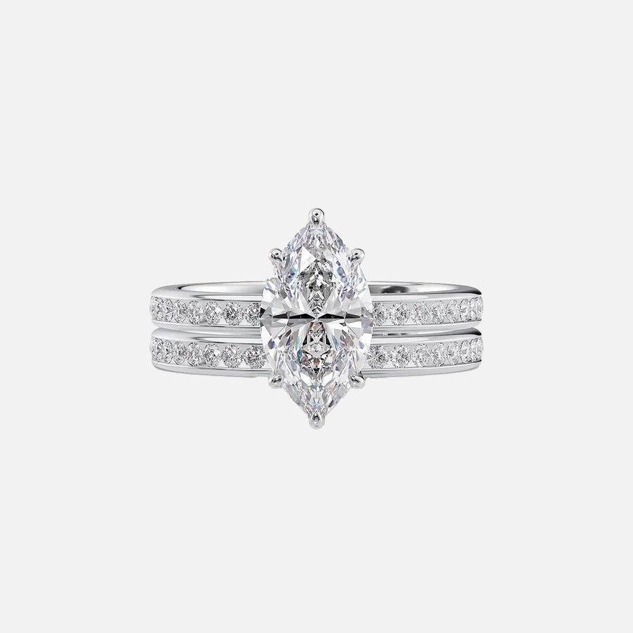  The Marilyn Marquise Lab Diamond Ring 14k White Gold 003