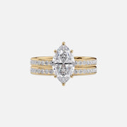 The Marilyn Marquise Lab Diamond Ring 14k Yellow Gold 003
