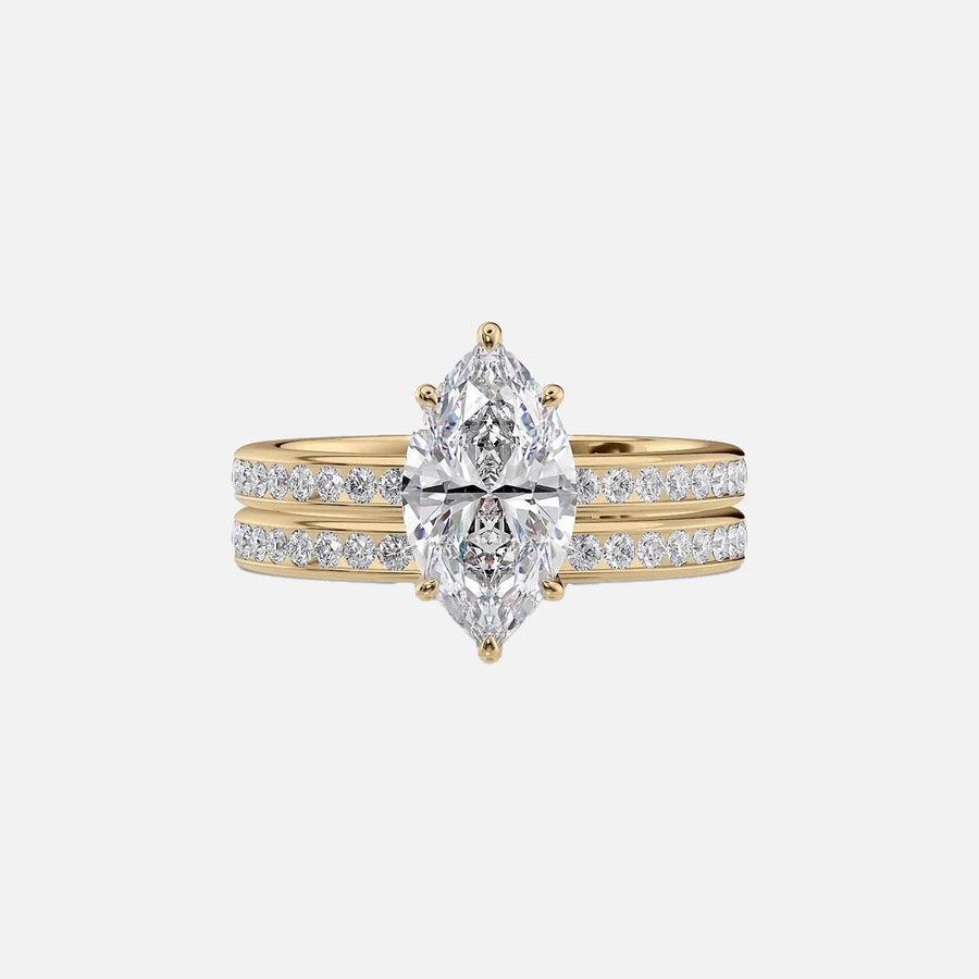  The Marilyn Marquise Lab Diamond Ring 14k Yellow Gold 003