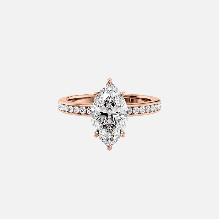  The Marilyn Marquise Lab Diamond Ring 18k Rose Gold 001