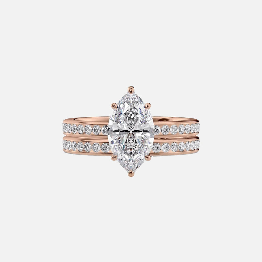  The Marilyn Marquise Lab Diamond Ring 18k Rose Gold 003