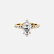  The Marilyn Marquise Lab Diamond Ring 18k Yellow Gold 001