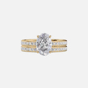  The Marilyn Oval Moissanite Ring 14k Yellow Gold 003