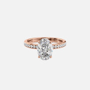  The Marilyn Oval Moissanite Ring 18k Rose Gold 001