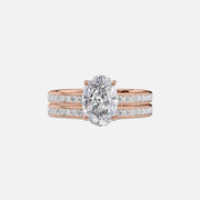  The Marilyn Oval Moissanite Ring 18k Rose Gold 003