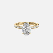  The Marilyn Oval Moissanite Ring 18k Yellow Gold 001
