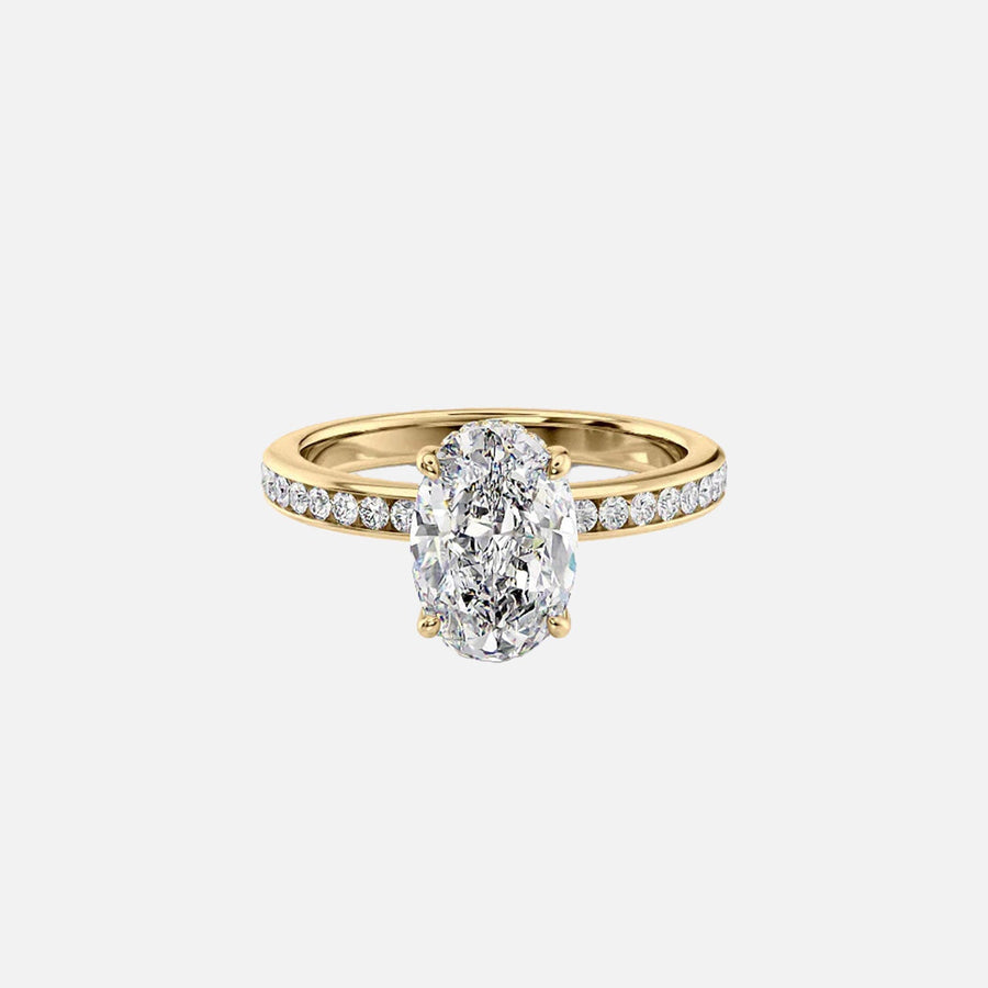  The Marilyn Oval Moissanite Ring 18k Yellow Gold 001