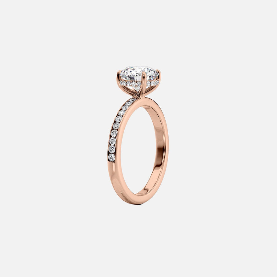  The Marilyn Pear Moissanite Ring 14k Rose Gold 002