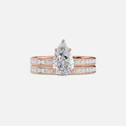  The Marilyn Pear Moissanite Ring 14k Rose Gold 003