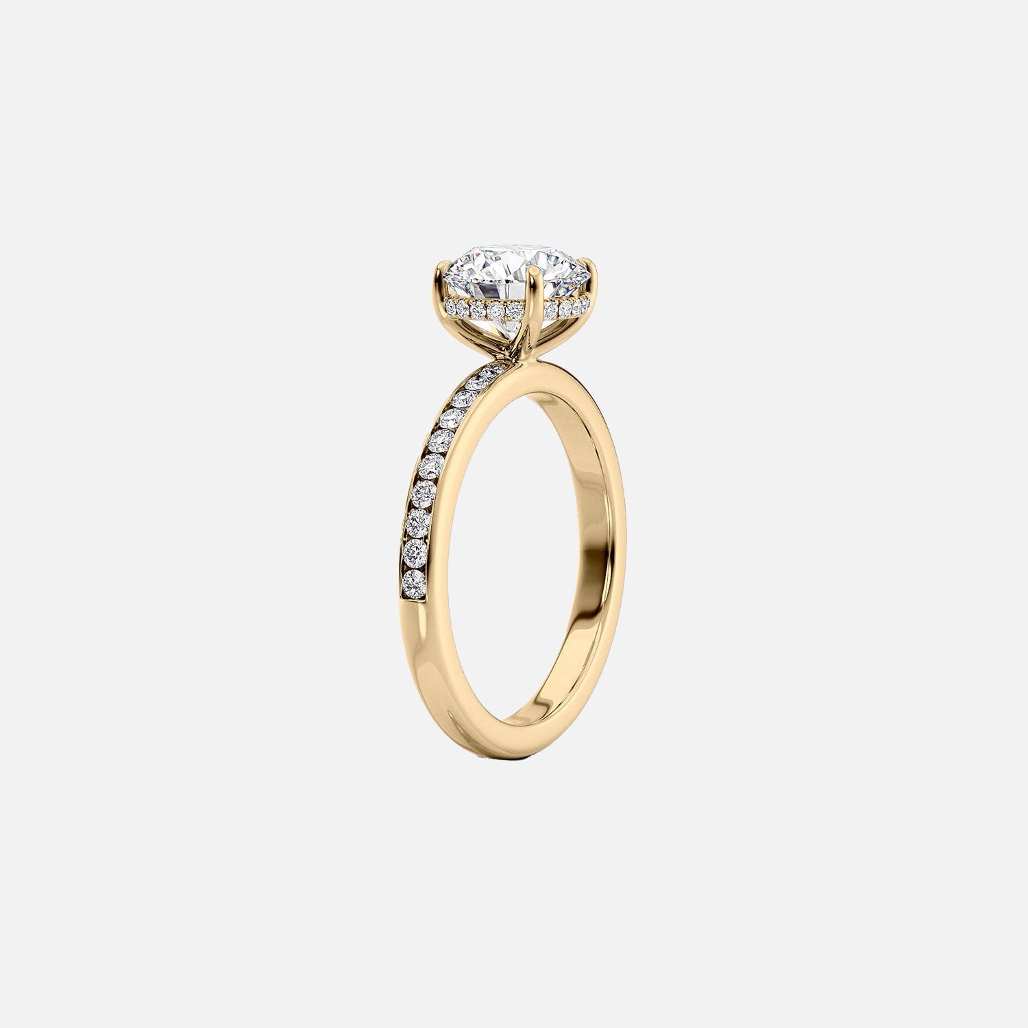  The Marilyn Pear Moissanite Ring 14k Yellow Gold 002