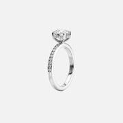  The Marilyn Pear Moissanite Ring 18k White Gold 002
