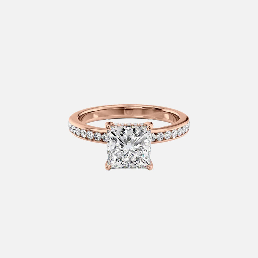  The Marilyn Princess Lab Diamond Ring 14k Rose Gold 001