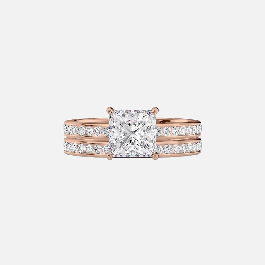  The Marilyn Princess Lab Diamond Ring 14k Rose Gold 003