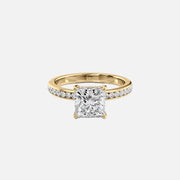 The Marilyn Princess Lab Diamond Ring 14k Yellow Gold 001
