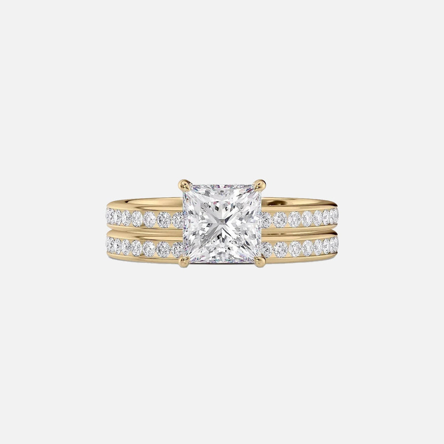  The Marilyn Princess Lab Diamond Ring 14k Yellow Gold 003