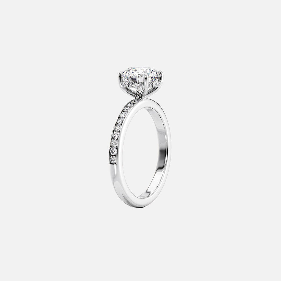  The Marilyn Princess Moissanite Ring 14k White Gold 002