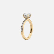 The Marilyn Princess Moissanite Ring 14k Yellow Gold 002