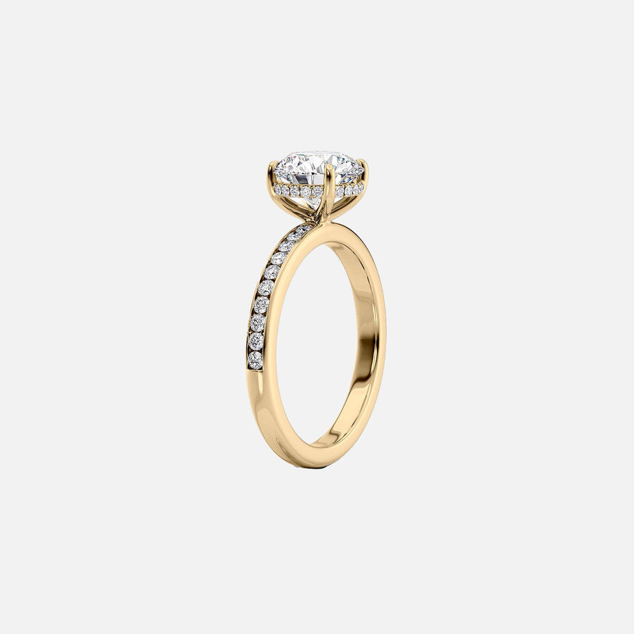  The Marilyn Princess Moissanite Ring 14k Yellow Gold 002