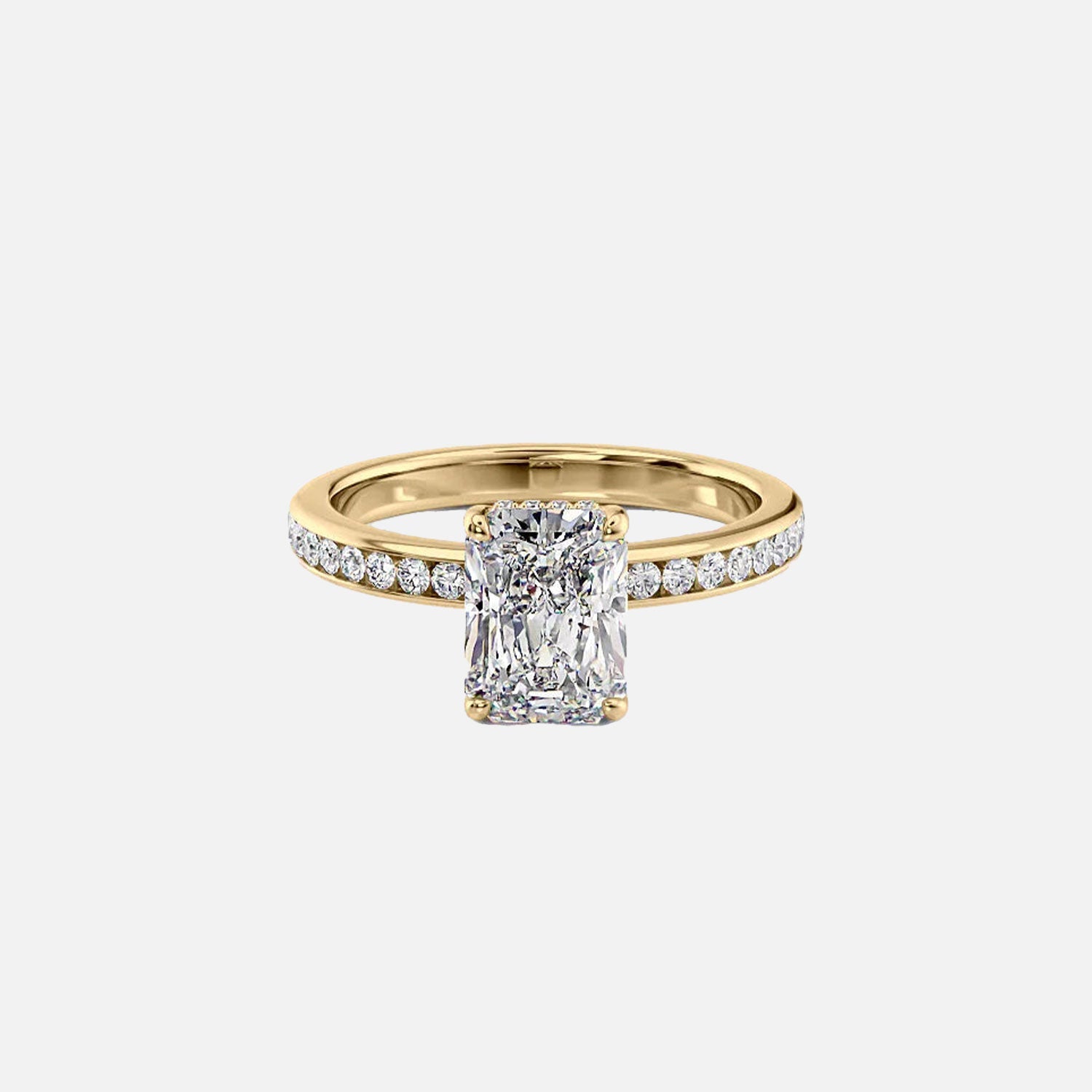 The Marilyn Radiant Lab Diamond Ring 14k Yellow Gold 001