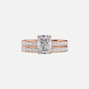  The Marilyn Radiant Moissanite Ring 14k Rose Gold 003
