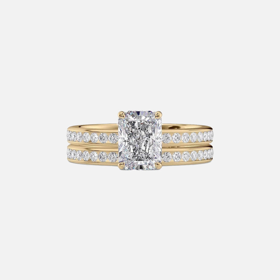  The Marilyn Radiant Moissanite Ring 14k Yellow Gold 003
