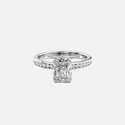  The Marilyn Radiant Moissanite Ring 18k White Gold 001