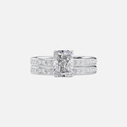  The Marilyn Radiant Moissanite Ring 18k White Gold 003