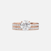  The Marilyn Round Moissanite Ring 14k Rose Gold 003