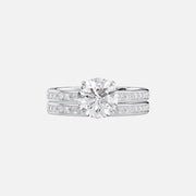  The Marilyn Round Moissanite Ring 14k White Gold 003