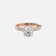  The Marilyn Round Moissanite Ring 18k Rose Gold 001